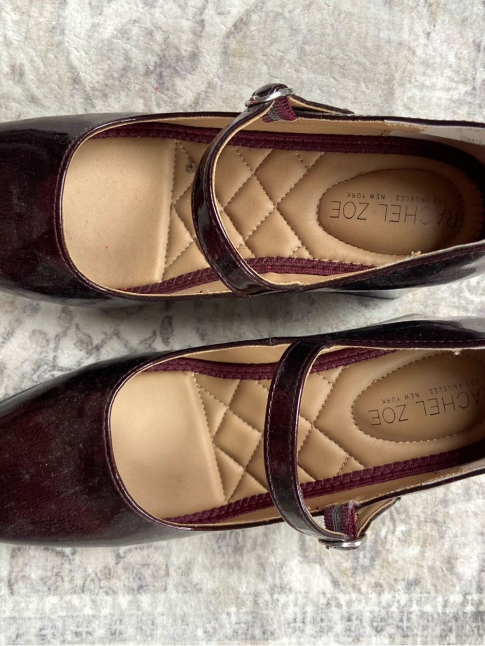 Rachel Zoe Plum Patent Mary Jane Flats